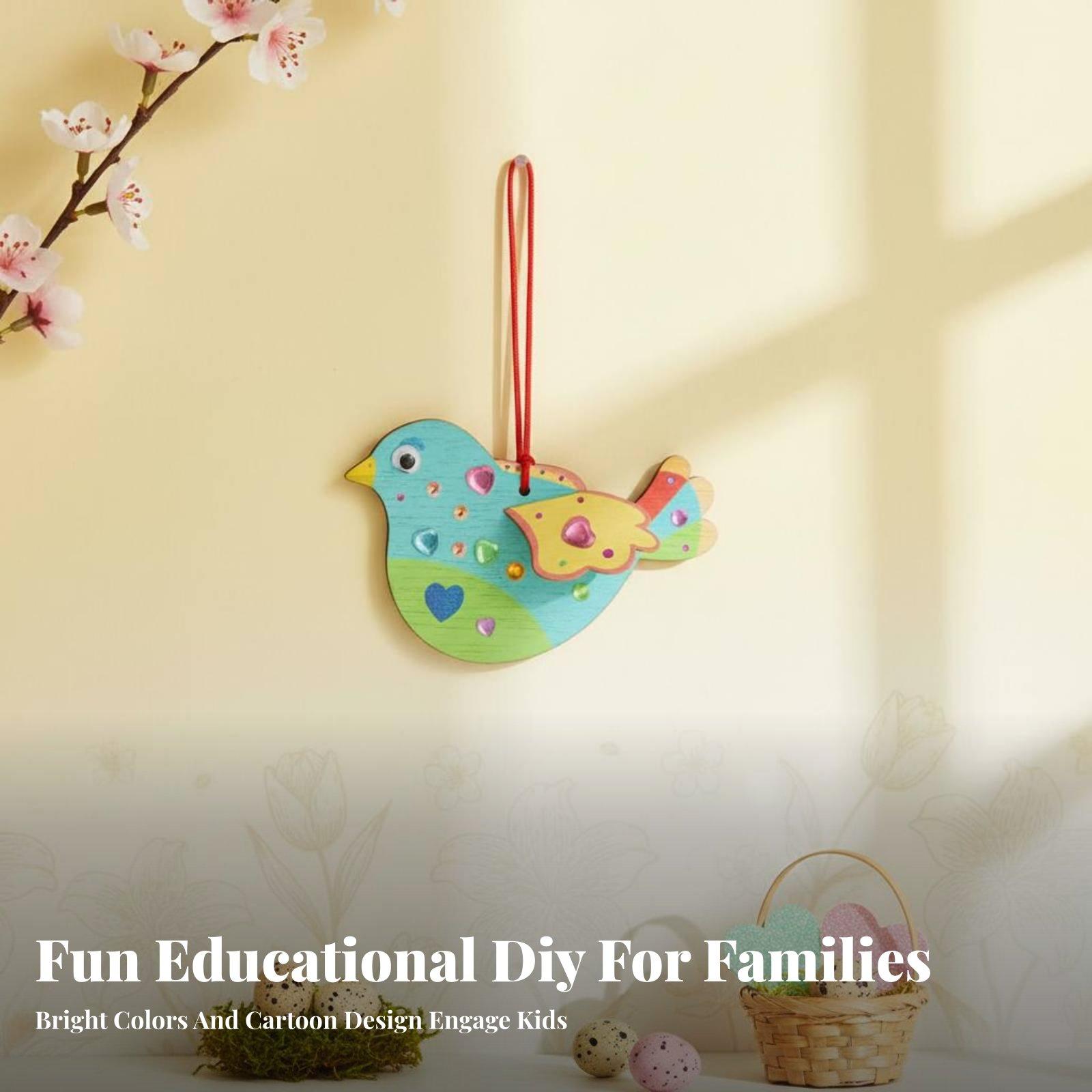 Kids Education Kit - DIY Wooden Bird Ornament Craft Kit
