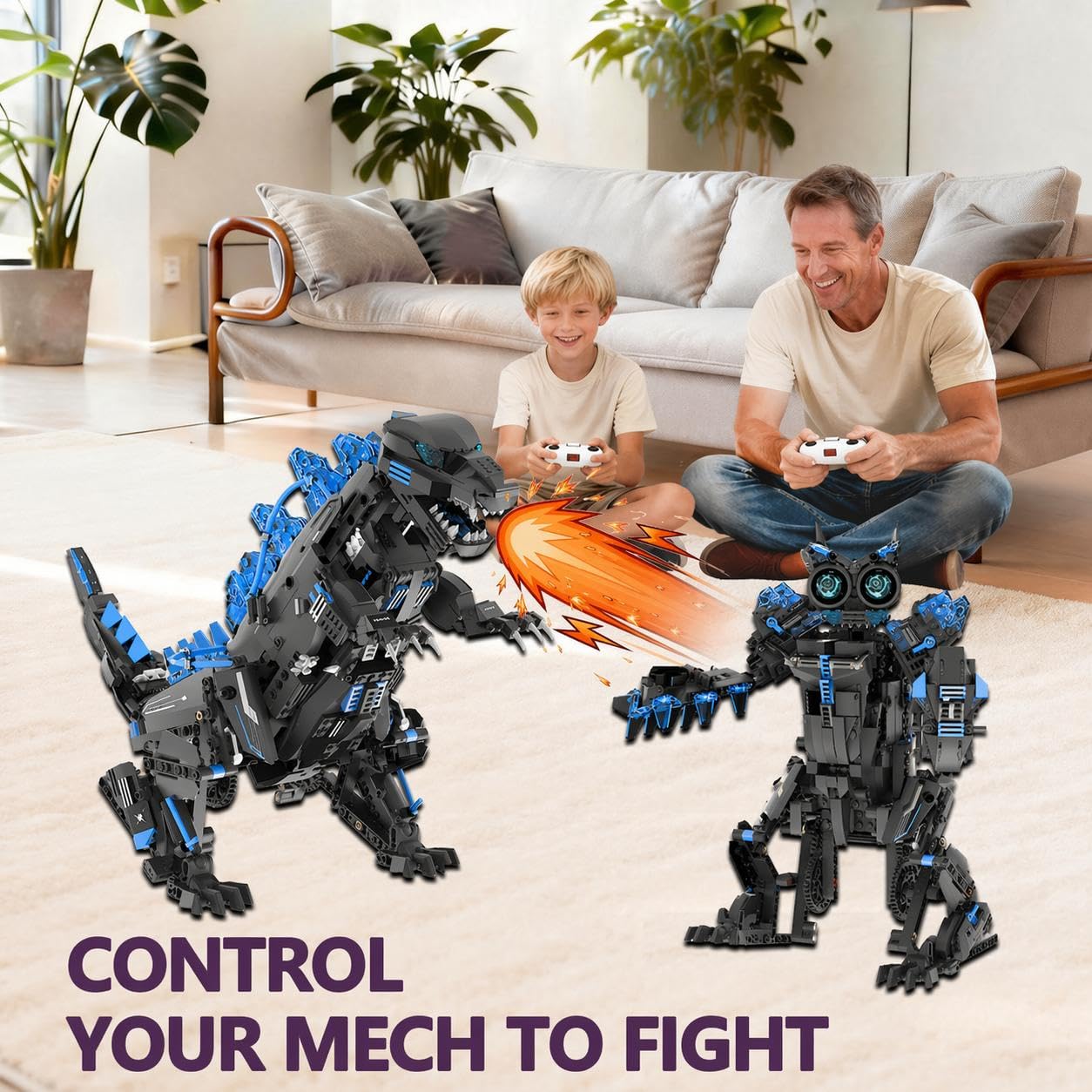 Kids Education Free App - 5-in-1 Transformable STEM Robot Dinosaur Building