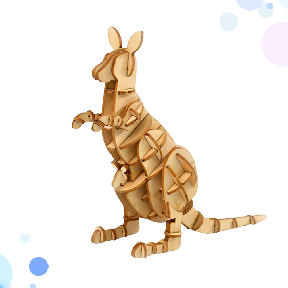 Kangaroo Kids Education - 3D Kangaroo Puzzle DIY Wooden Educational