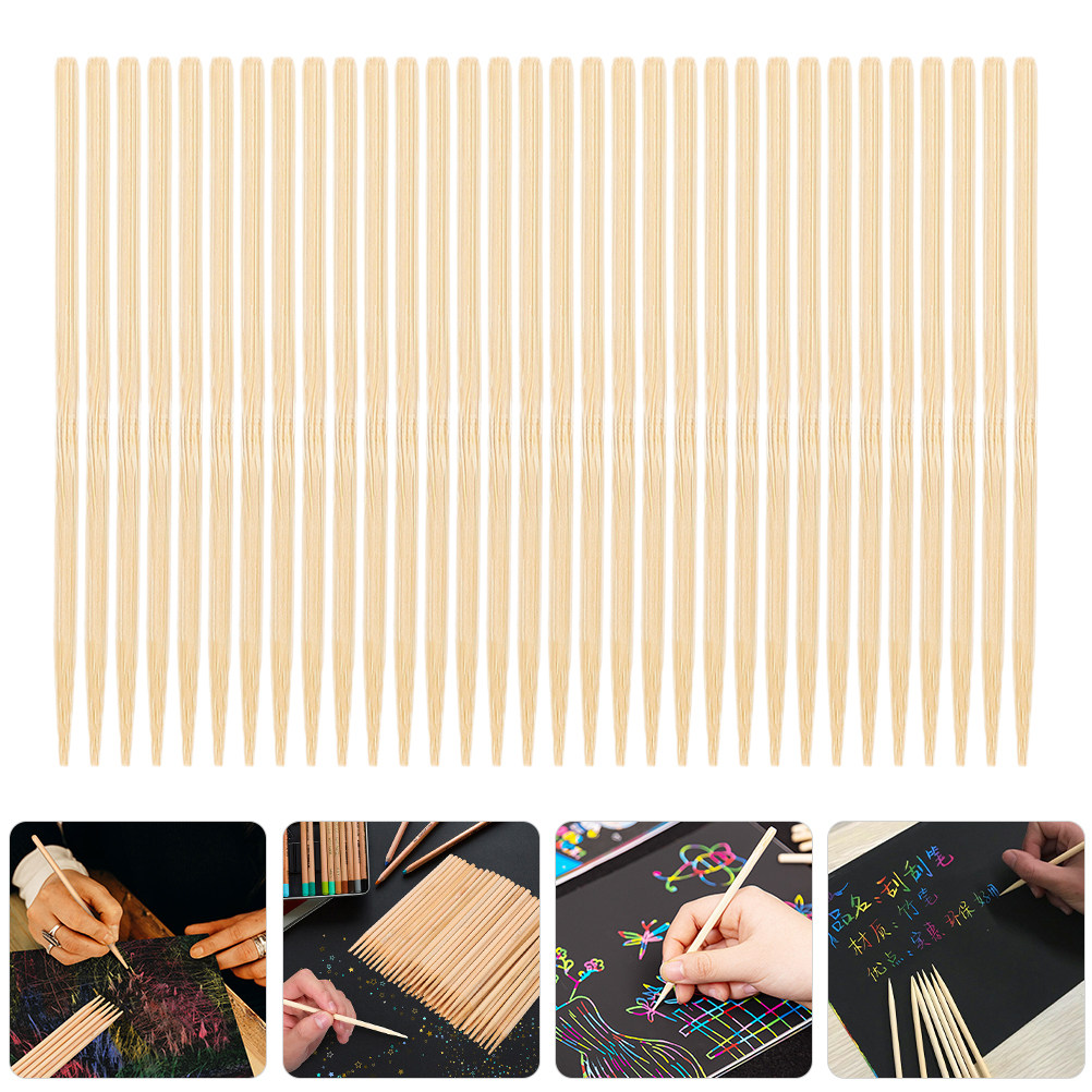 Kids Education Tips - 150Pcs Bamboo Scratch Tools for Scratch