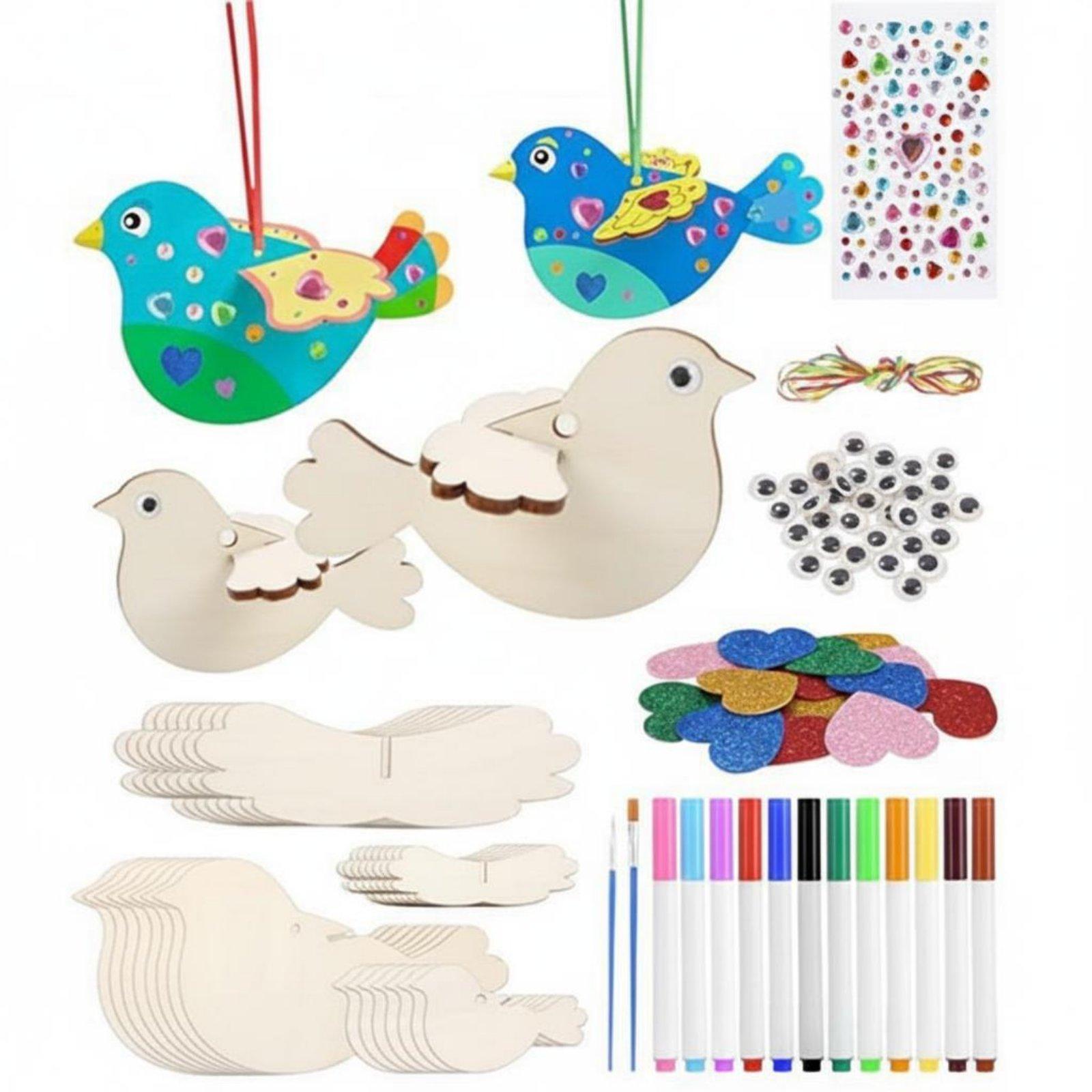 Wooden Bird Ornament DIY Craft - огляд і ціна Kids Education Kit