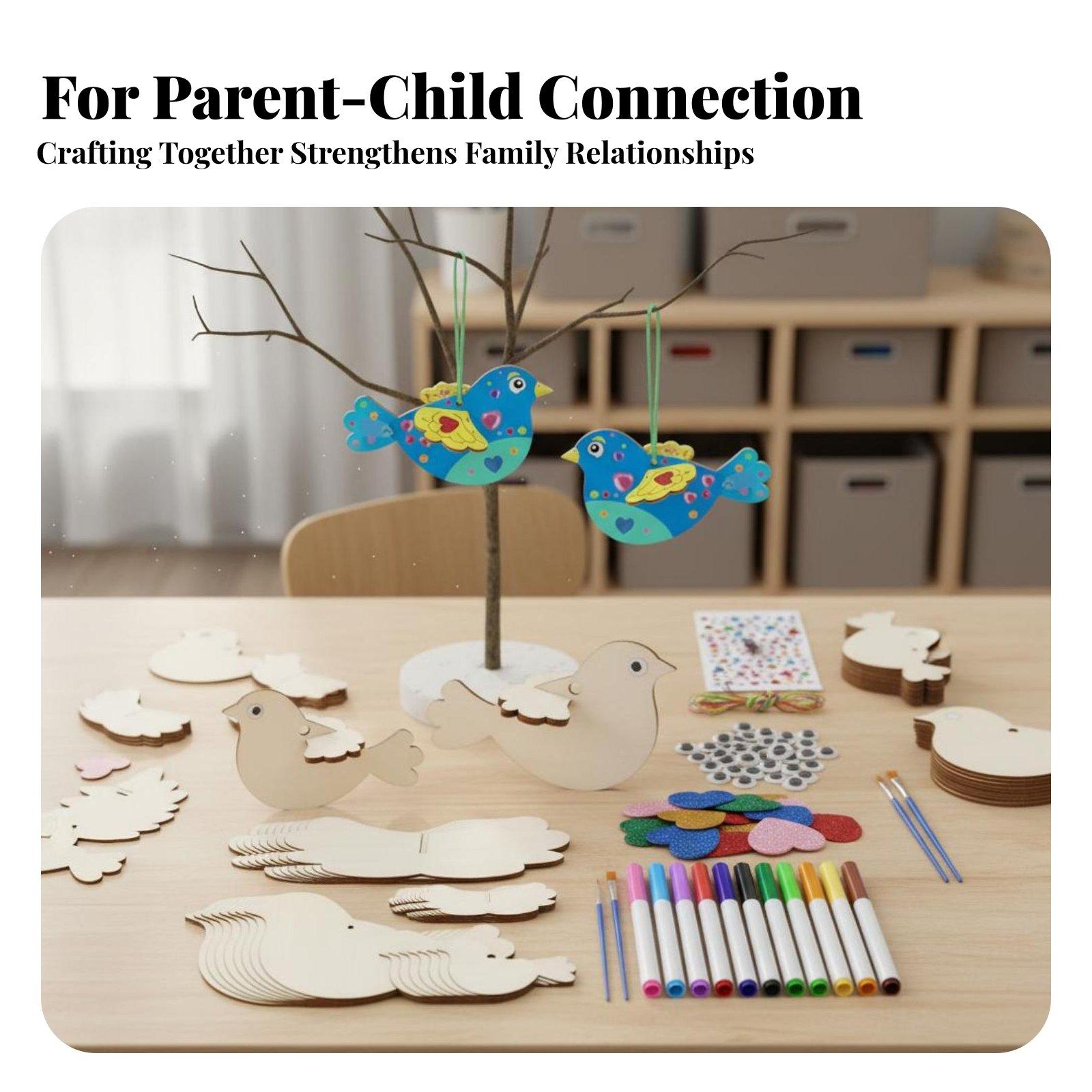 8 Pieces 3D Wooden Bird Craft  - огляд і ціна Kids Home Education