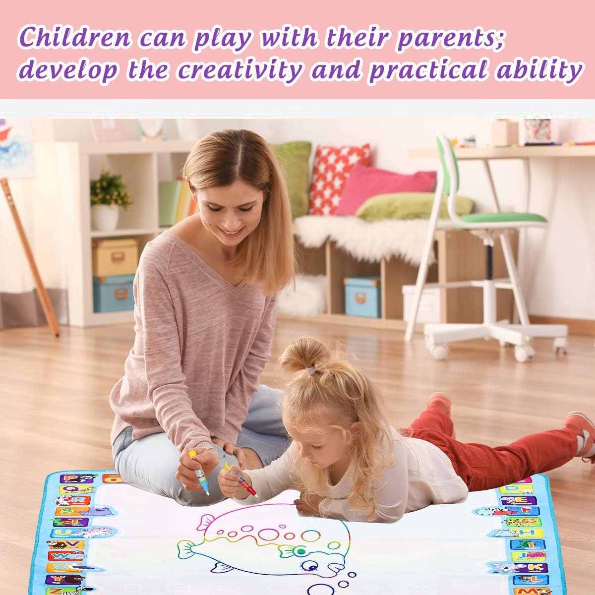 Magic Water Drawing Mat Reusab - огляд і ціна Drawing Projector Kids