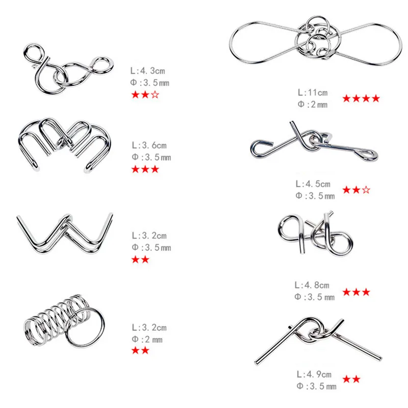 8PCS/Set Metal Montessori Wire - огляд і ціна Kids Education Kit