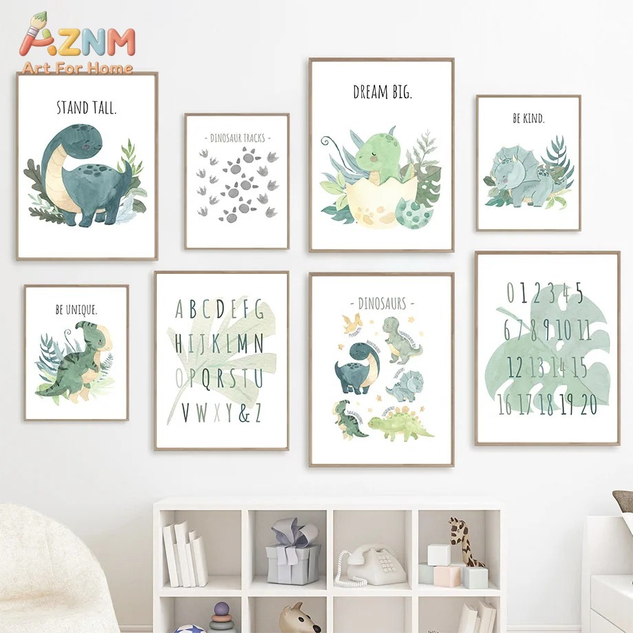 AZNM Watercolor Dinosaur Alpha - огляд і ціна Inspirational Kids Education Quotes