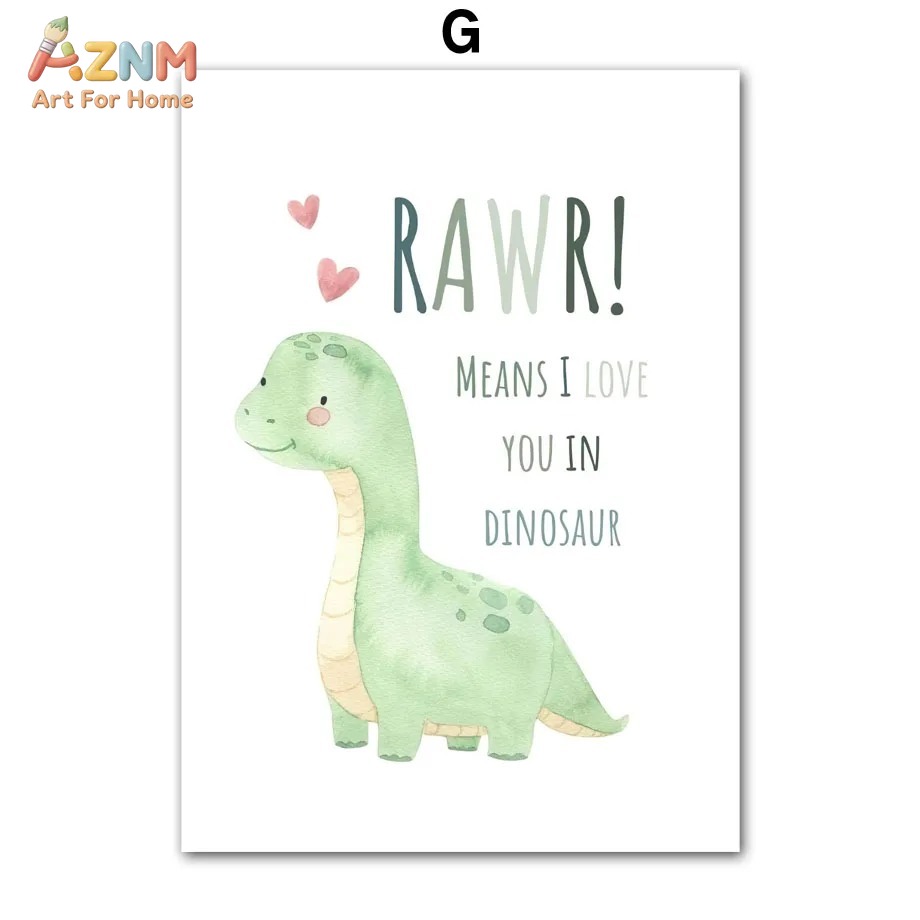 AZNM Watercolor Dinosaur Alpha - огляд і ціна Inspirational Kids Education Quotes